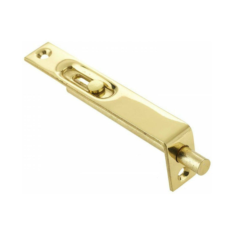 Frelan Lever Slide Flush Bolt 152mm x 16mm - Polished Brass - JV5640APB - Choice Handles