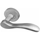 Frelan - Turin Door Handles On Round Rose  - Satin Chrome  - JV550SC - Choice Handles