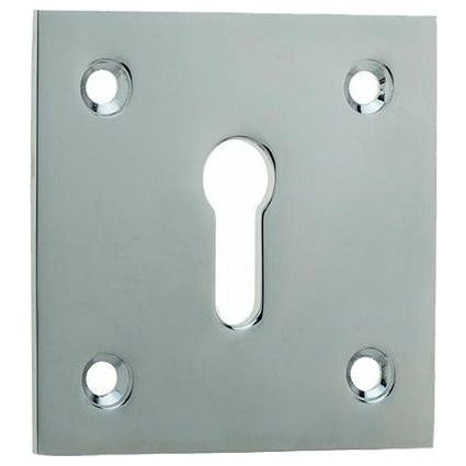 Frelan - Standard Profile Square Keyhole Escutcheon - Polished Chrome - JV153PC - Choice Handles