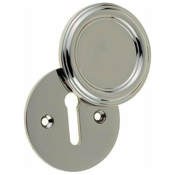 Frelan - Parisian Covered Standard Keyhole Profile Escutcheon - Polished Nickel - JV605PN - Choice Handles