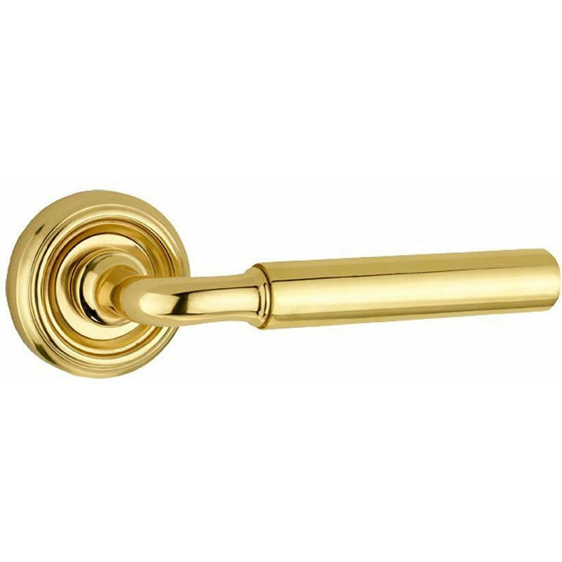 Frelan - Elise Door Handles On Round Rose  - Polished Brass  - JV650PB - Choice Handles