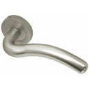Frelan - Flow Door Handles On Round Rose  - Satin Chrome  - JV630SC - Choice Handles