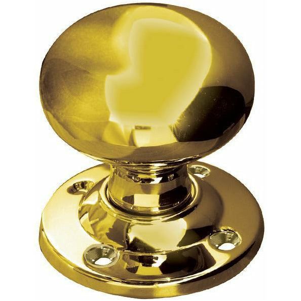 Frelan - Mushroom Mortice Door Knob  - Polished Brass - JV172APB - Choice Handles