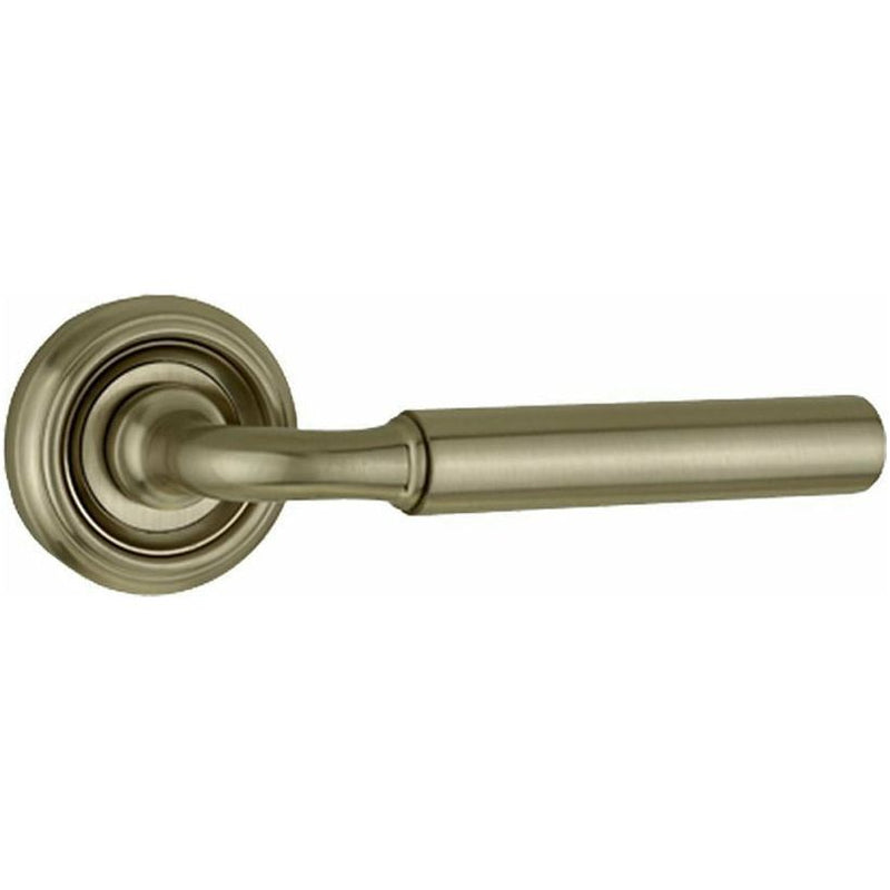 Frelan - Elise Door Handles On Round Rose  - Satin Nickel  - JV650SN - Choice Handles