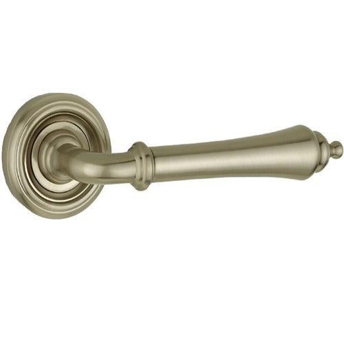 Frelan  - Camille Door Handles On Round Rose  - Satin Nickel - JV651SN - Choice Handles