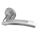 Frelan  - Modena Door Handles On Round Rose  - Satin Chrome/Polished Chrome - JV780PCSC - Choice Handles