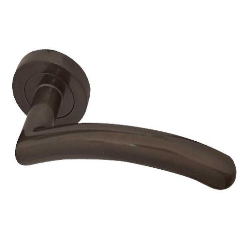 Frelan Hardware - Mailand Door Handles On Rose - Dark Bronze - JV710DB - Choice Handles