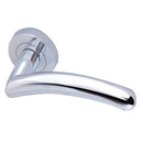 Frelan Hardware - Mailand Door Handles On Rose - Polished Chrome - JV710PC - Choice Handles