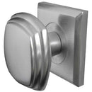 Frelan Hardware - Art Deco Square Moritce Door Knob On Rose  - Satin Chrome - JV74SC - Choice Handles
