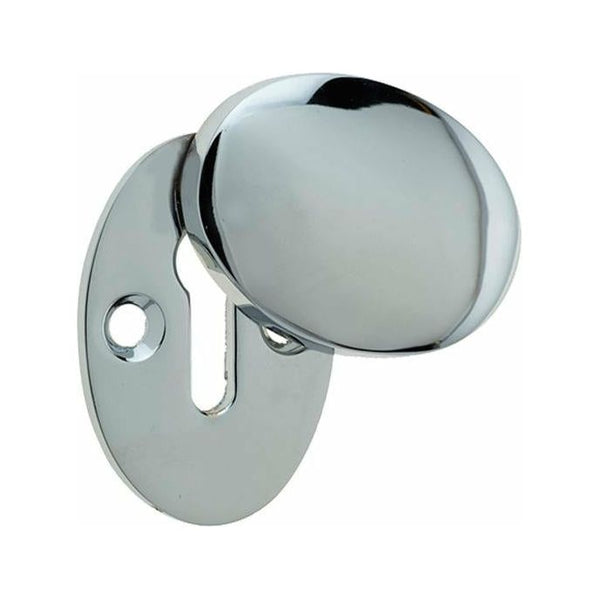 Frelan - Standard Profile Oval Covered Escutcheon - Polished Chrome - JV75PC - Choice Handles