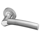 Frelan  - Arkus Door Handles On Round Rose  - Satin Chrome/Polished Chrome - JV760PCSC - Choice Handles