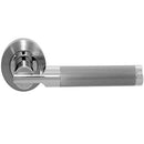 Frelan  - Lydia Door Handles On Round Rose  - Satin Chrome/Polished Chrome - JV790PCSC - Choice Handles