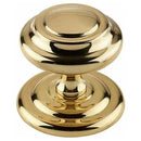 Frelan -  Sloane Centre Door Knob (102mm Diameter) - Polished Brass - JV57PB - Choice Handles