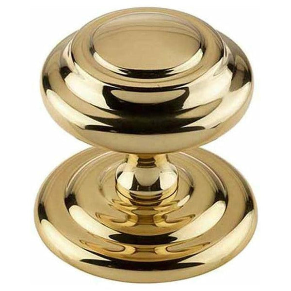 Frelan -  Sloane Centre Door Knob (102mm Diameter) - Polished Brass - JV57PB - Choice Handles