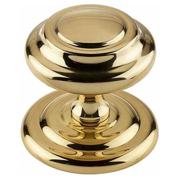Frelan -  Sloane Centre Door Knob (102mm Diameter) - Polished Brass - JV57PB - Choice Handles