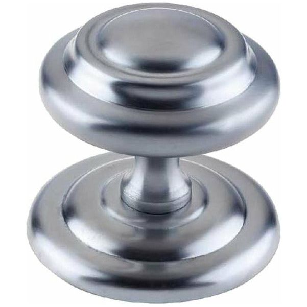Frelan - Sloane Centre Door Knob (102mm Diameter) - Satin Chrome - JV57SC - Choice Handles