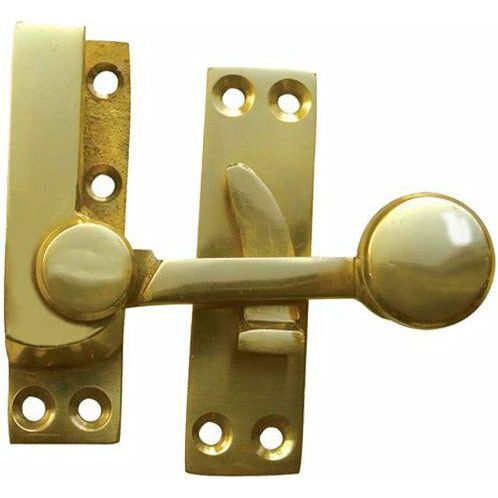 Frelan - Quadrant Sash Window Fastener - Polished Brass - JV83PB - Choice Handles