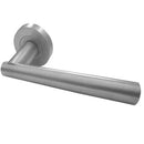Frelan  - Rosetta Door Handles On Round Rose  - Satin Chrome - JV843SC - Choice Handles