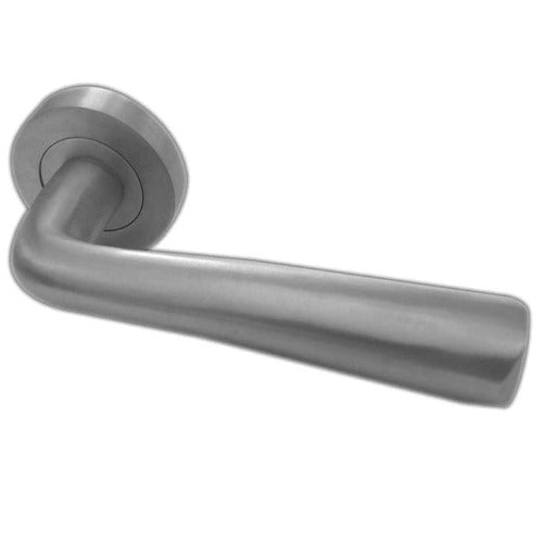 Frelan  - Opal Door Handles On Round Rose  - Satin Chrome - JV844SC - Choice Handles