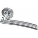Frelan - Lorenzo Door Handles On Round Rose  - Satin Chrome/Polished Chrome  - JV861PCSC - Choice Handles