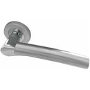 Frelan - Capri Door Handles On Round Rose  - Satin Chrome/Polished Chrome  - JV860PCSC - Choice Handles
