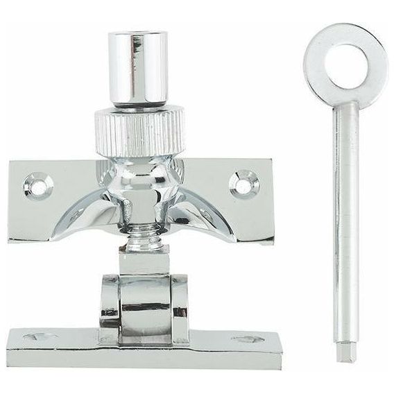 Frelan - Lockable Brighton Sash Window Fastener - Polished Chrome - JV88LPC - Choice Handles