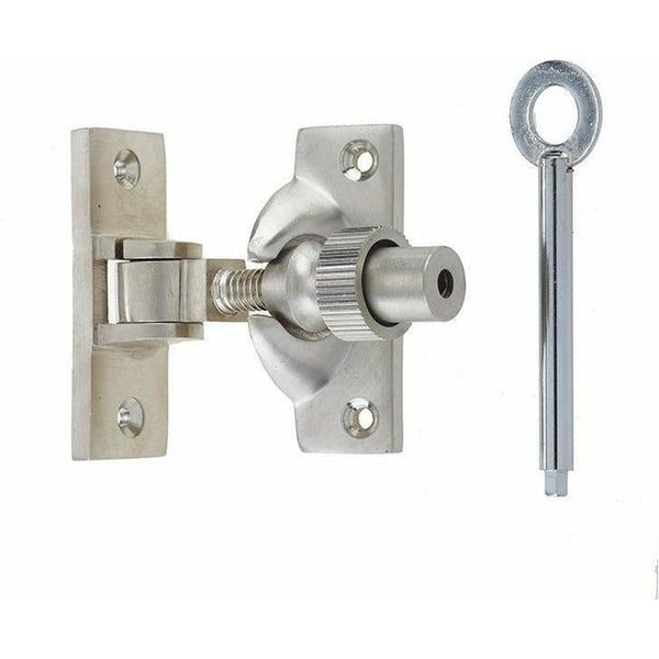 Frelan - Lockable Brighton Sash Window Fastener - Satin Nickel - JV88LSN - Choice Handles