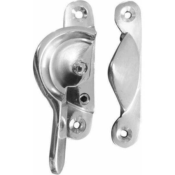 Frelan - Narrow Fitch Locking Sash Window Fastener - Polished Chrome - JV89LPC - Choice Handles