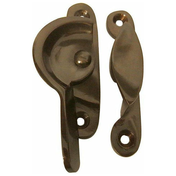 Frelan - Narrow Fitch Sash Window Fastener - Dark Bronze - JV89NDB - Choice Handles