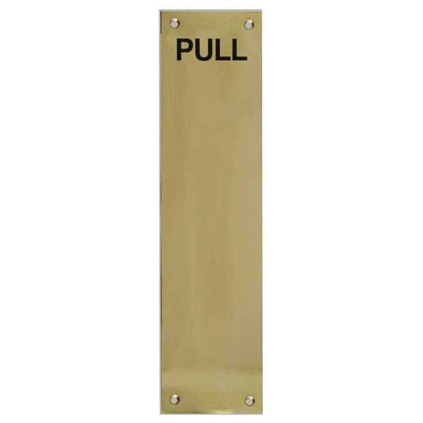 Frelan - Engraved Pull Fingerplate 305mm x 75mm - Polished Brass - JV999PB - Choice Handles