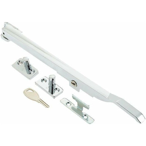 Frelan - Lockable Casement Window Stay 250mm  (10") - Polished Chrome - JW77LPC - Choice Handles