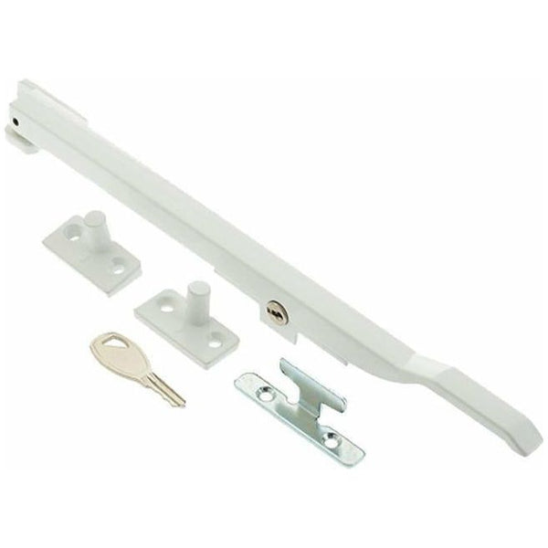 Frelan - Lockable Casement Window Stay 250mm  (10") - White - JW77LWH - Choice Handles