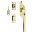 Frelan - Lockable Window Fastener 124mm - Polished Brass - JW78LPB - Choice Handles