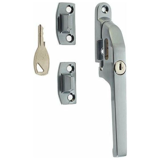 Frelan - Lockable Window Fastener 124mm - Satin Chrome - JW78LSC - Choice Handles