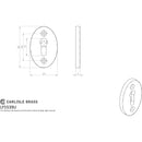 Carlisle Brass - Oval Shape Escutcheon - Black Antique - LF5539U - Choice Handles