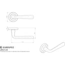 Eurospec - Lever on Rose - Satin Chrome - LRS3123SC - Choice Handles
