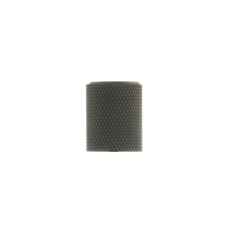 Millhouse Brass Watson Cylinder Knurled Cabinet Knob on Concealed Fix - Urban Dark Bronze - MHCK1820UDB - Choice Handles