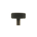 Millhouse Brass Hargreaves Disc Knurled Cabinet Knob on Concealed Fix - Urban Dark Bronze - MHCK1935UDB - Choice Handles
