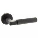 Millhouse Brass Cartwright Designer Lever on Round Rose - Matt Black - MHR200MB - Choice Handles