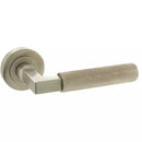 Millhouse Brass Cartwright Designer Lever on Round Rose - Satin Nickel - MHR200SN - Choice Handles