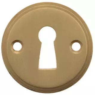 Millhouse Brass Solid Brass Open Key Hole Escutcheon - Satin Brass - MHRKESB (Pair) - Choice Handles