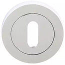 Millhouse Brass Key Escutcheon on Round Rose - Polished Chrome - MHRKPC (Pair) - Choice Handles