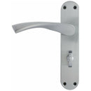 Darcel - Moselle Lever Latch Handle On Back Plate, Satin Chrome - DCMOLT-SC - Choice Handles