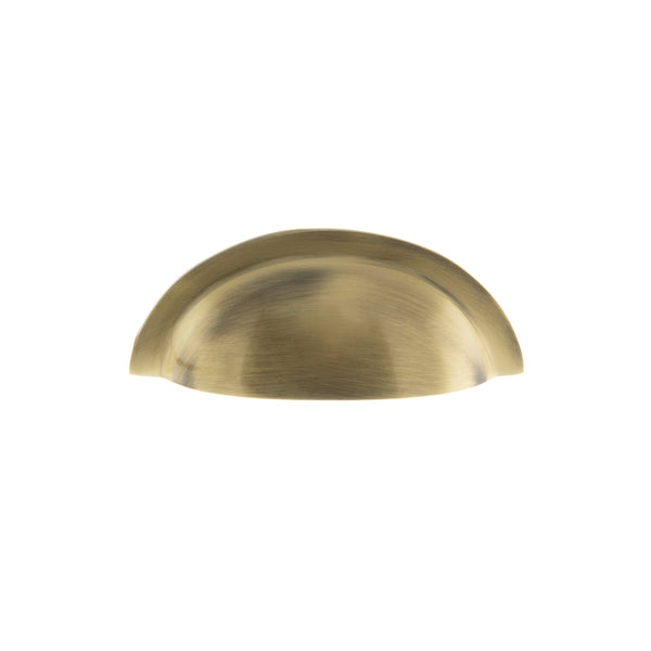 Atlantic - Old English Winchester Solid Brass Cabinet Cup Pull on Concealed Fix - Antique Brass - OEC1176AB - Choice Handles
