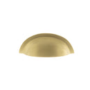 Atlantic - Old English Winchester Solid Brass Cabinet Cup Pull on Concealed Fix - Satin Brass - OEC1176SB - Choice Handles