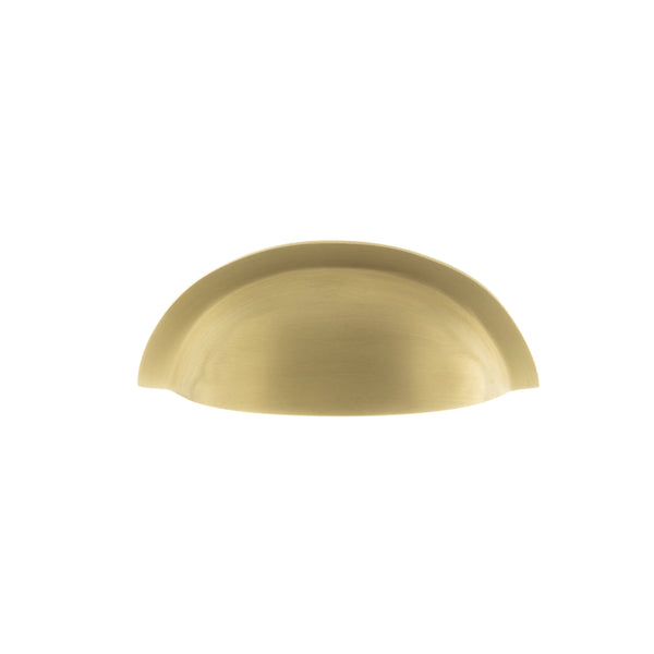 Atlantic - Old English Winchester Solid Brass Cabinet Cup Pull on Concealed Fix - Satin Brass - OEC1176SB - Choice Handles