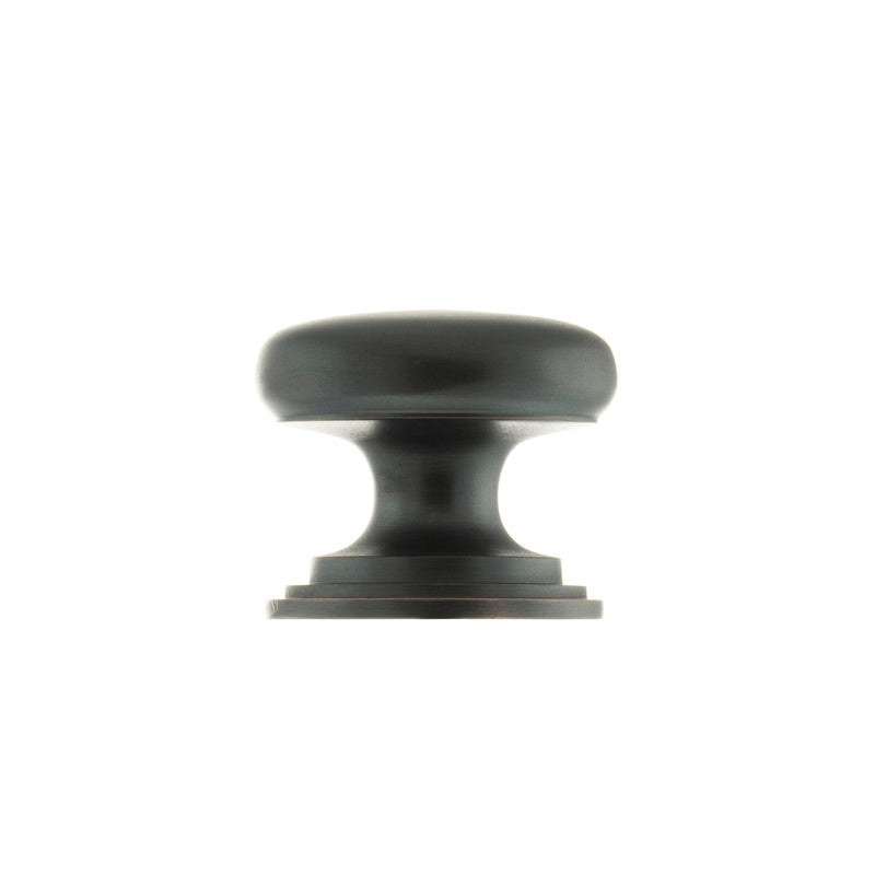 Atlantic - Old English Lincoln Solid Brass Victorian Cabinet Knob 38mm on Concealed Fix - Antique Copper - OEC1238AC - Choice Handles