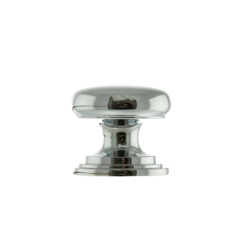 Atlantic - Old English Lincoln Solid Brass Victorian Cabinet Knob 38mm on Concealed Fix - Polished Chrome - OEC1238PC - Choice Handles