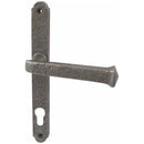 Frelan - PVCu Lever Door Handles (240mm Backplate - 92mm C/C Euro Lock) - Pewter - PEW700 - Choice Handles