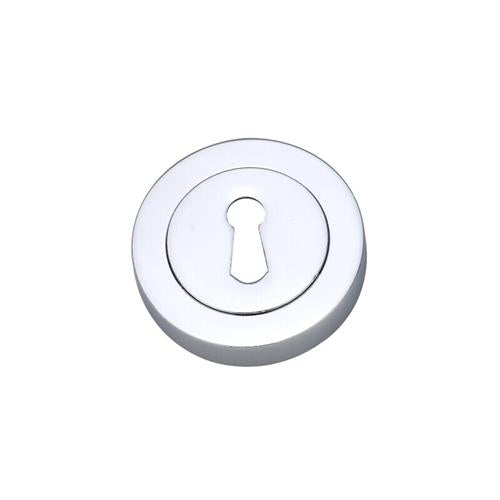 Darcel - Round Key Hole Escutcheon, Polished Chrome - FESC-PC (Pair) - Choice Handles